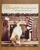 Daughter fireplace Christmas Card