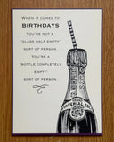 'Bottle completely empty' sort of person